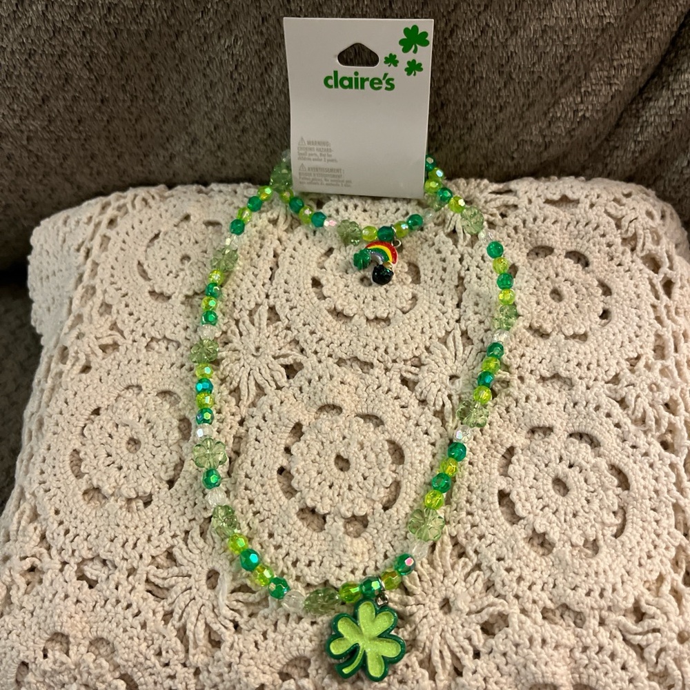 Claire’s St Patrick’s Day Necklace and Bracelet Set